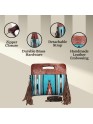 Madosh, Western Style Tote Bag for Women Bohomian Turquoise Aztec Embossed Crossbody Purse Saddle Slingbag